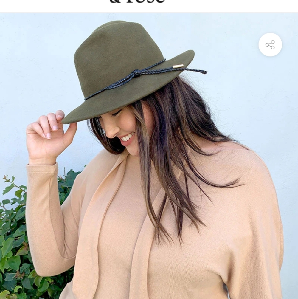 Summer & Rose Classic Green/Brown Hat with Braided Cord